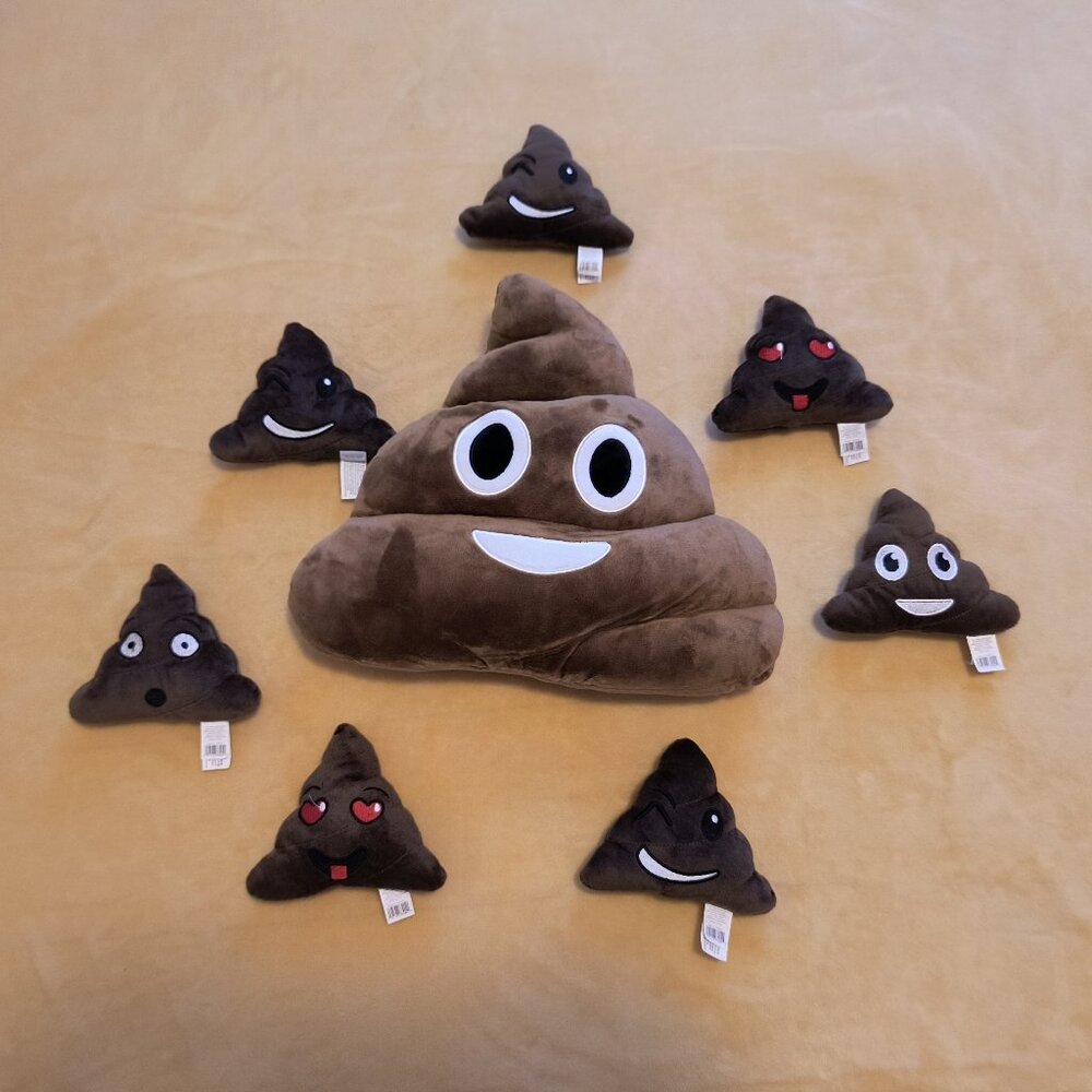 Poop Emoji Stuffed Pillows